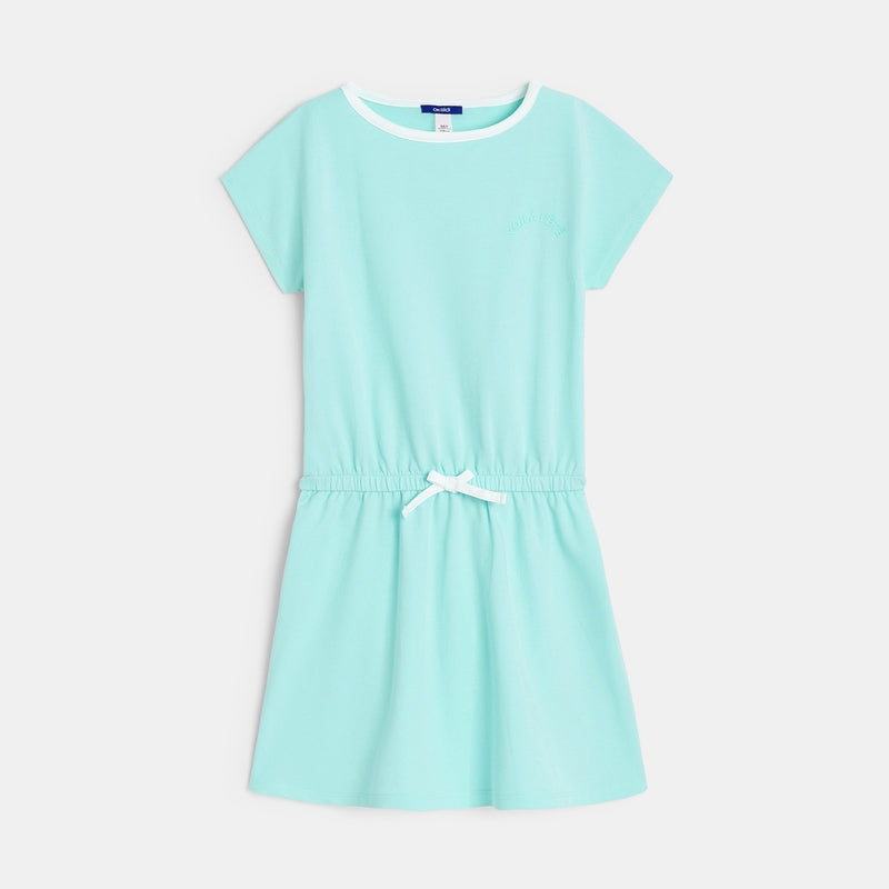 Girl solid color beach dress