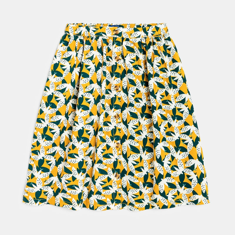 Printed longuette skirt