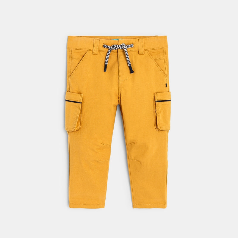 Baby yellow cotton battle pants