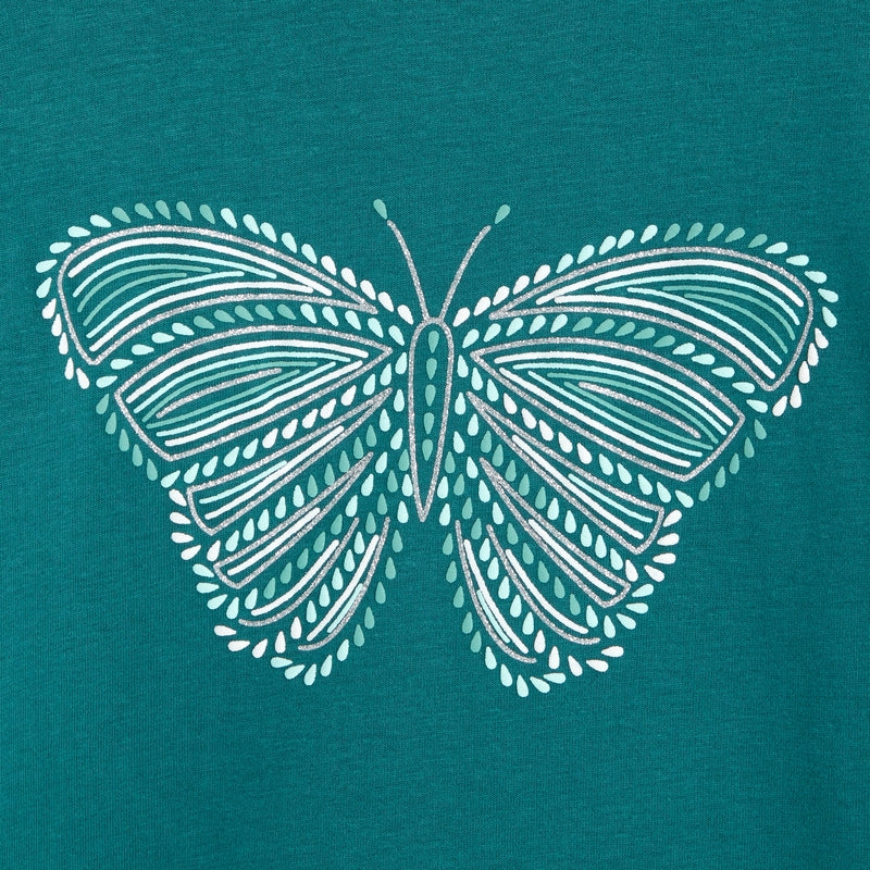 T-shirt with green sequin pattern girl