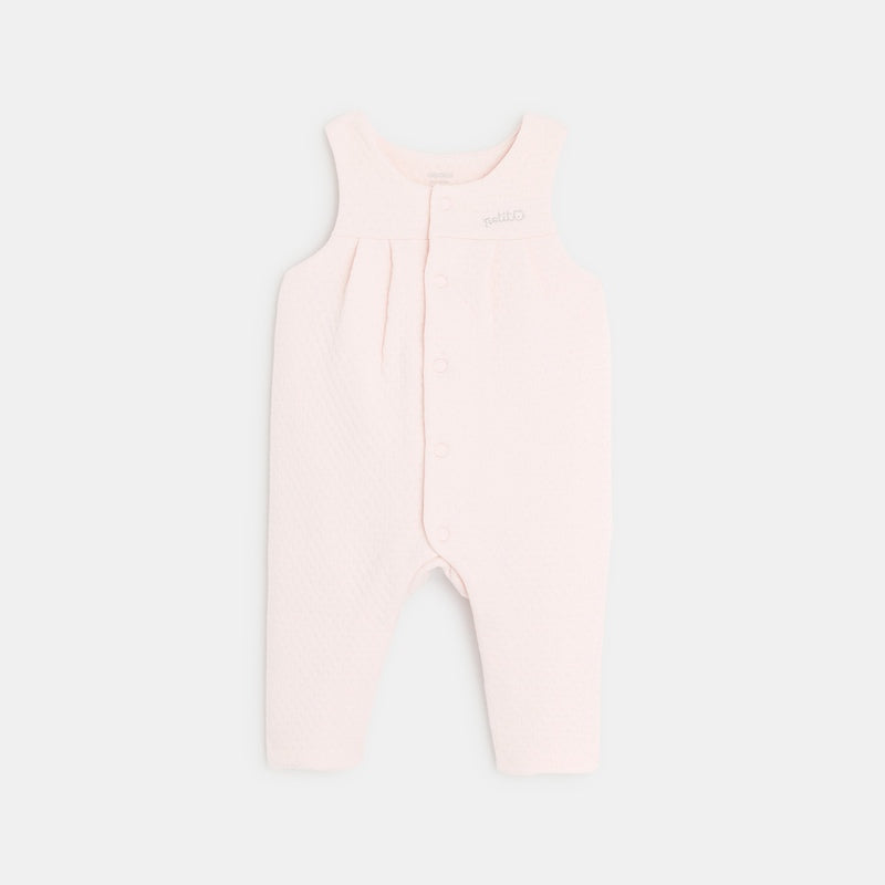 Quilted cotton bib shorts and newborn floral bodysuits