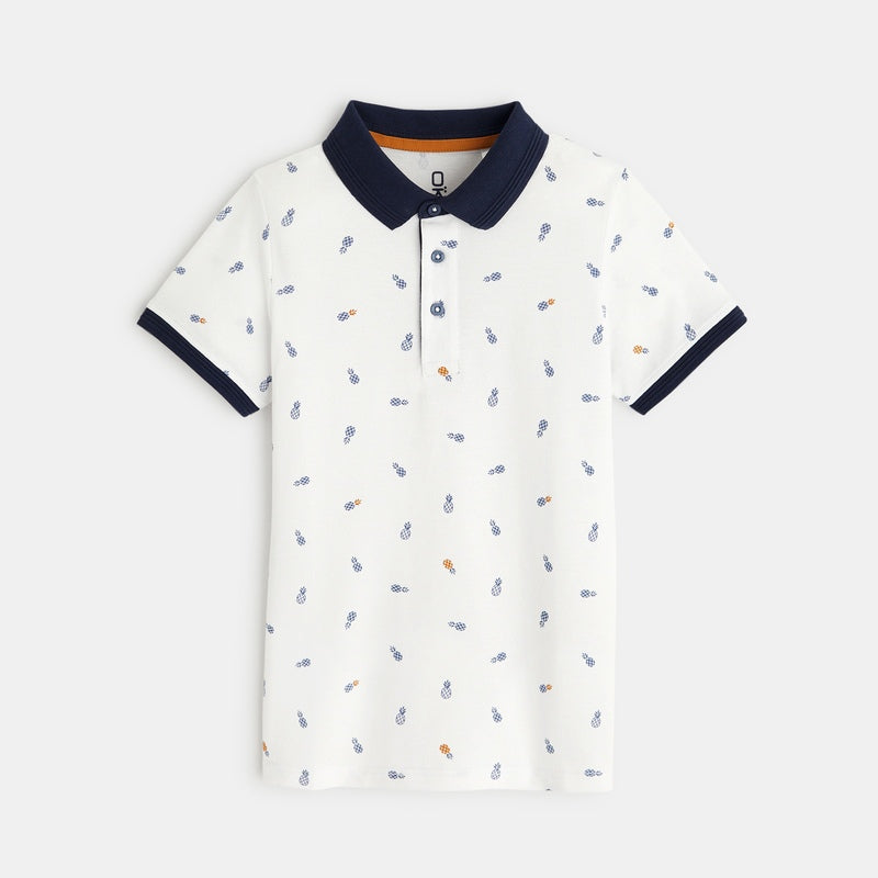 Printed polo shirt for children