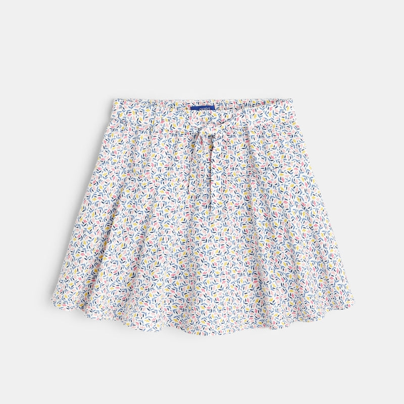 Trouser skirt with floral print girl