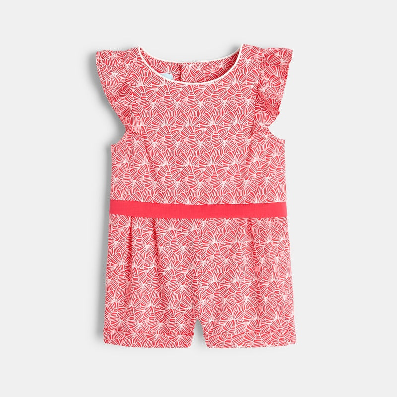 Short suit with graphic motif for girls