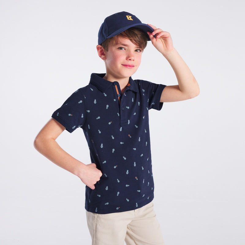 Printed polo shirt for children